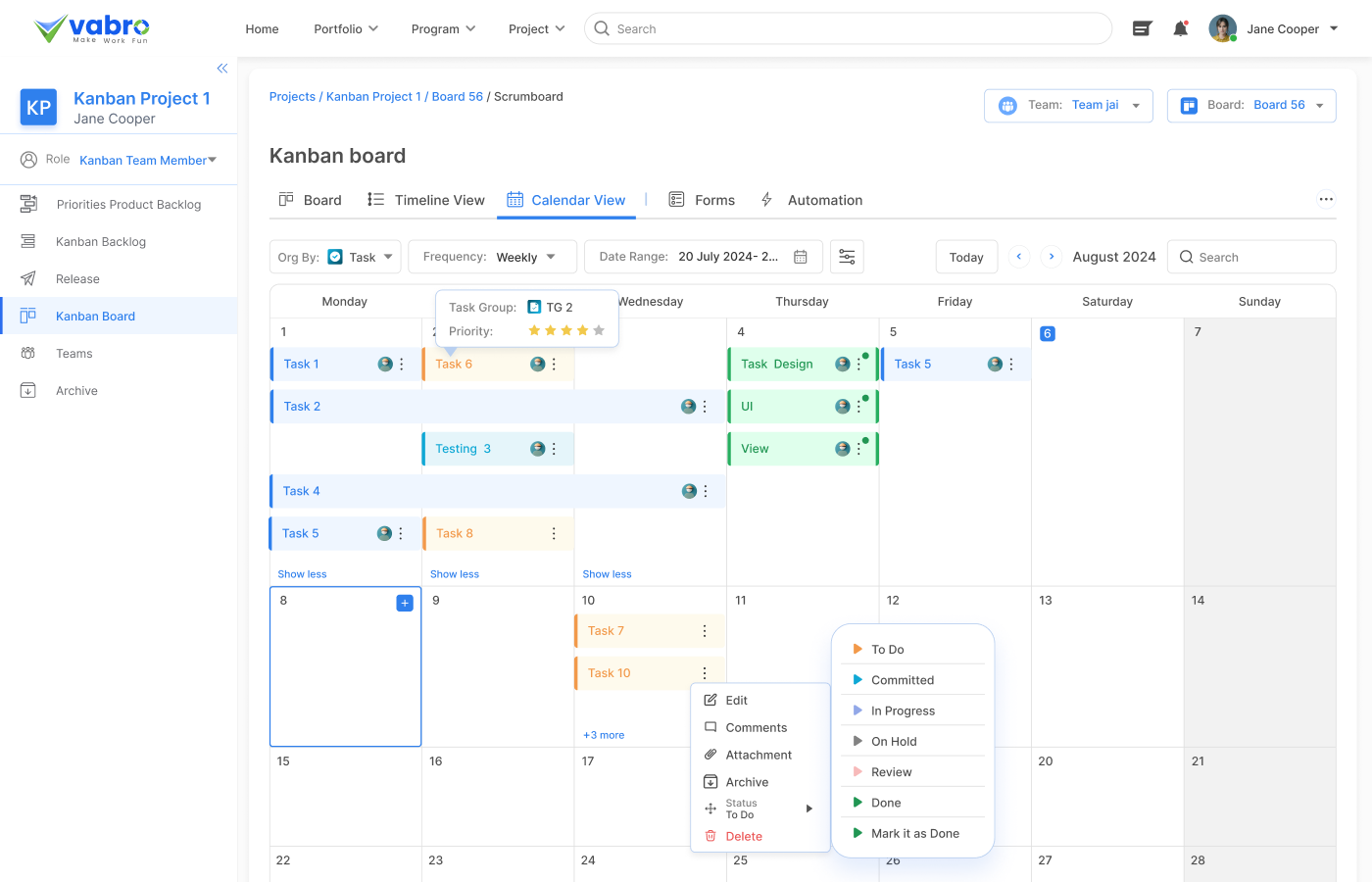 Calendar View
